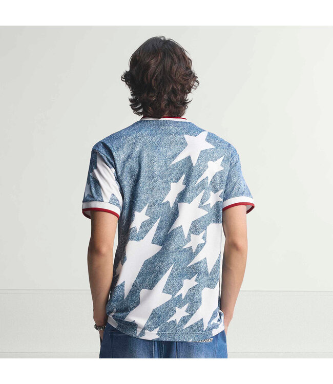 Adidas Denim Graphic Jersey (Blue/White)