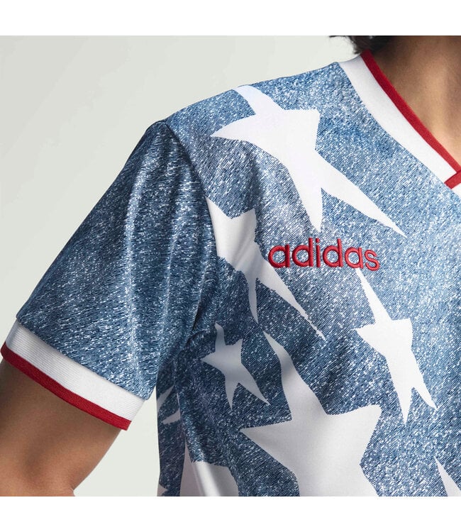 Adidas Denim Graphic Jersey (Blue/White)