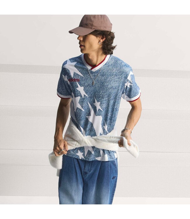 Adidas Denim Graphic Jersey (Blue/White)