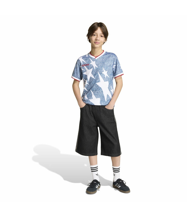 Adidas Denim Graphic Jersey Youth (Blue/White)