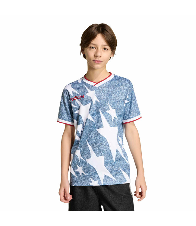 Adidas Denim Graphic Jersey Youth (Blue/White)