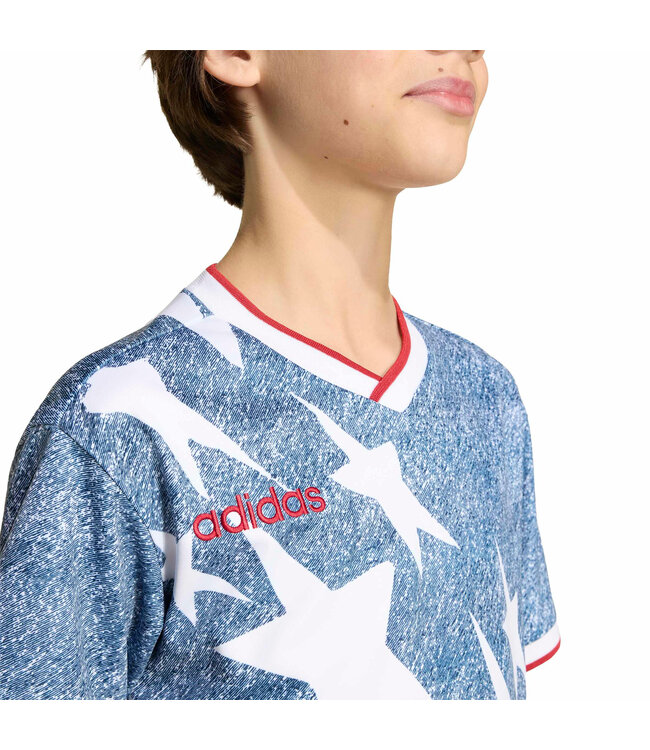 Adidas Denim Graphic Jersey Youth (Blue/White)