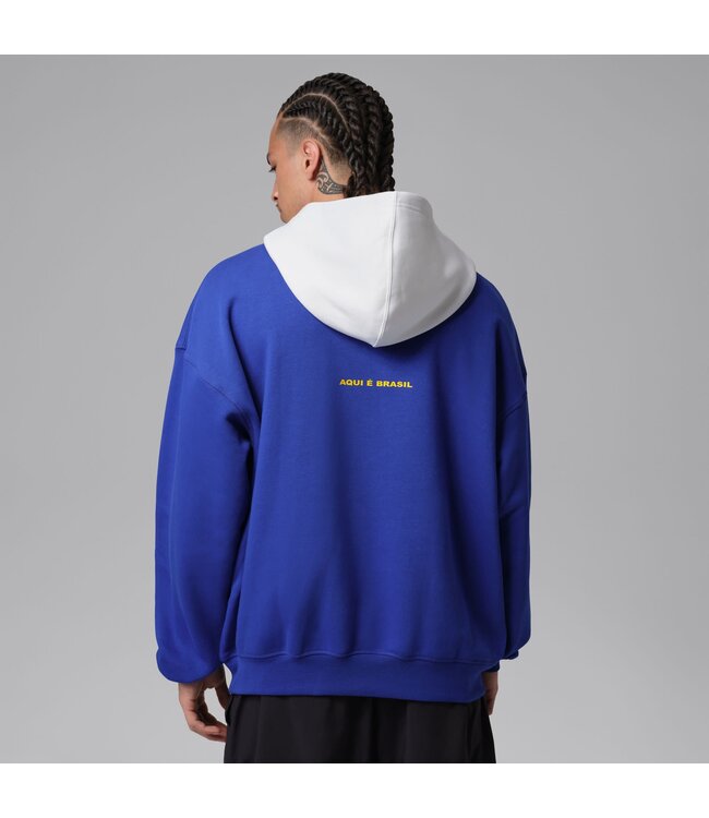 Nike Brazil Jordan Brooklyn Fleece Hoodie (Blue/White)