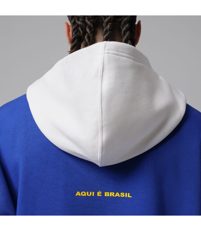 Nike Brazil Jordan Brooklyn Fleece Hoodie (Blue/White)