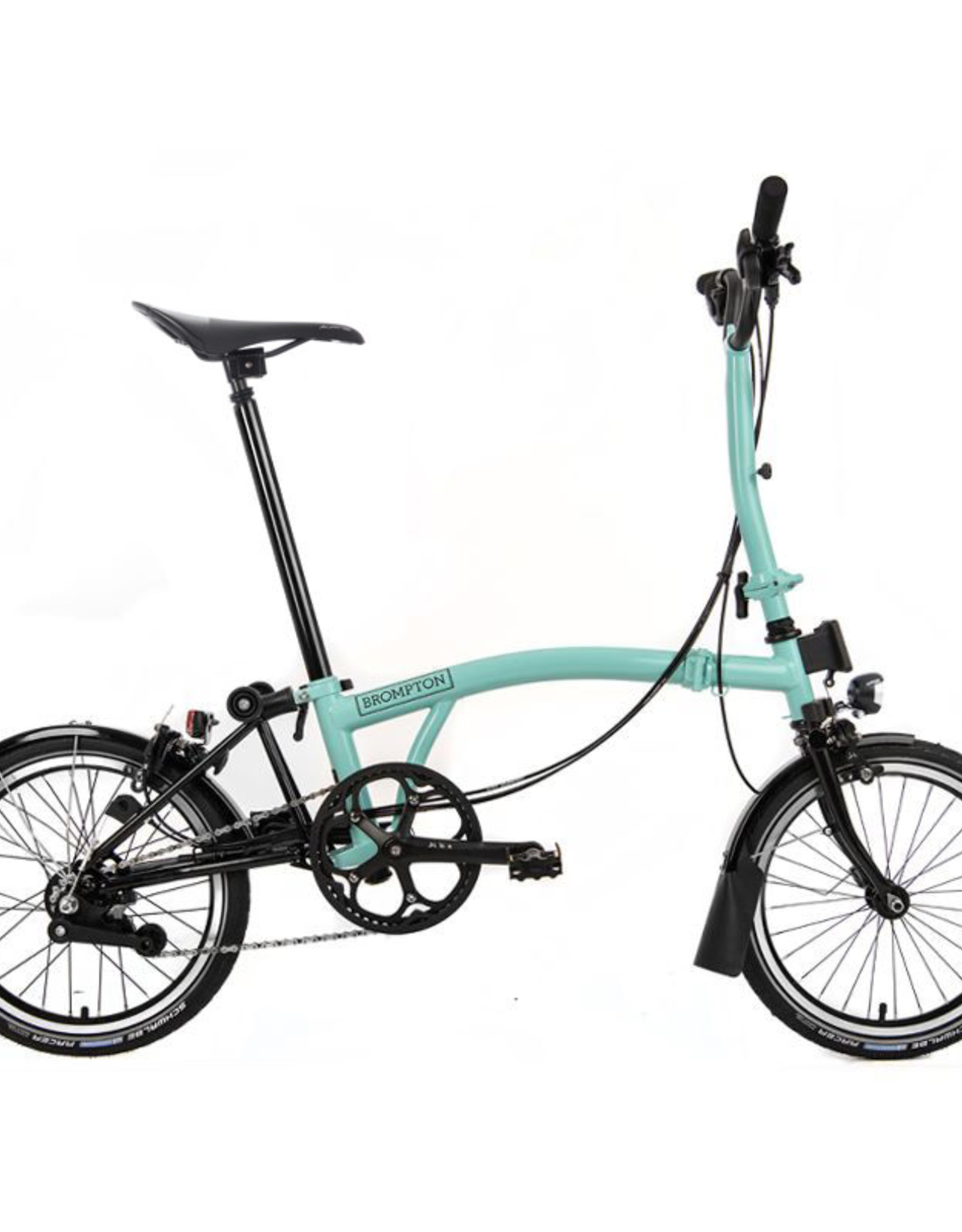 Brompton Brompton - Bike - Superlight H6L, Turkish Green Black Edition, High bars, Extended Seatpost, Dynamo, Fizik R7 saddle