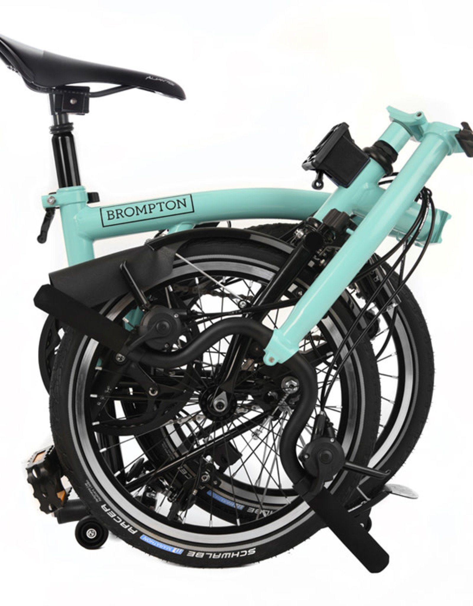 Brompton Brompton - Bike - Superlight H6L, Turkish Green Black Edition, High bars, Extended Seatpost, Dynamo, Fizik R7 saddle