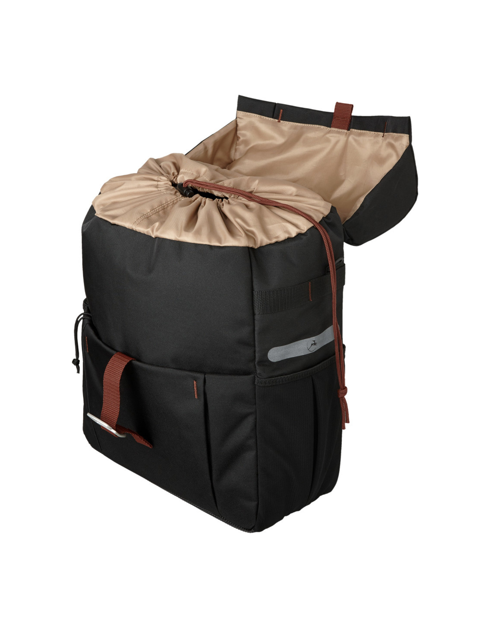 Gazelle Gazelle - Luggage - Single Pannier, Black with Brown straps