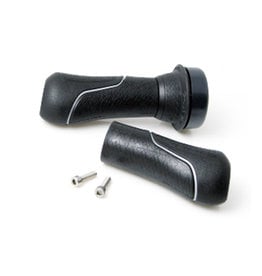 Gazelle Gazelle - Grips - Black w/Silver pin stripe - 22.2mm clamp - Right 105mm / Left 150mm - integrated bell