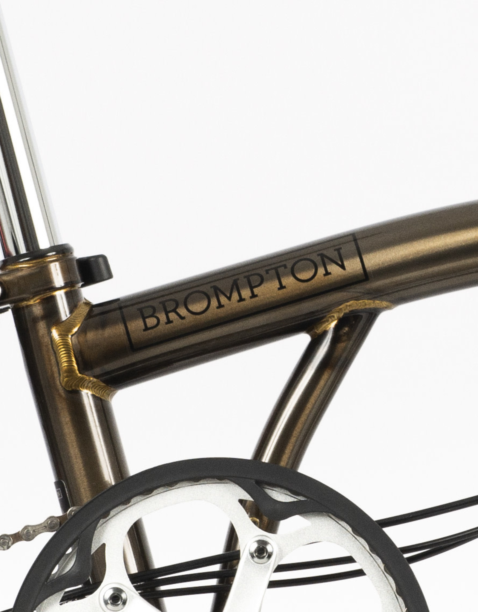Brompton Brompton - Bike - C Line Explore, Black Lacquer, mid-rise handlebar, rear rack, dynamo, Brooks B17 Special Short saddle.