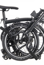 Brompton Brompton - Bike - P Line Urban H4L-X, TiBK, H Handlebar, Telescopic Seatpost with Fizik R7 Saddle, Midnight Black Metallic