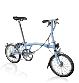 Brompton Brompton - Bike - C-line Explore, Cloud Blue, low-rise handlebar, Schwalbe Marathon tires, standard Brompton saddle