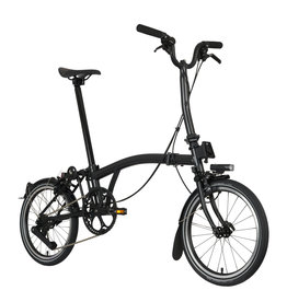 Brompton Brompton - Bike - P Line Urban M4L-X, TiBK, M Handlebar, Fizik R7 Saddle, Midnight Black Metallic