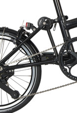 Brompton Brompton - Bike - P Line Urban S4L-X, TiBK, H Handlebar, Telescopic Seatpost, Brooks Cambium C17, Midnight Black Metallic