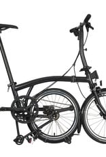 Brompton Brompton - Bike - P Line Urban S4L-X, TiBK, H Handlebar, Telescopic Seatpost, Brooks Cambium C17, Midnight Black Metallic