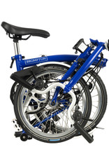 Brompton Brompton - Bike - C Line Explore - Piccadilly Blue, Mid-rise handlebars, Fenders, Standard Saddle