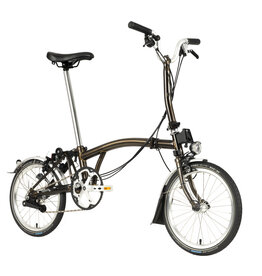 Brompton Brompton - Bike - C Line Explore, Black Lacquer, M Handlebar, Dynamo, Telescopic Seatpost, Brooks B17 Special saddle