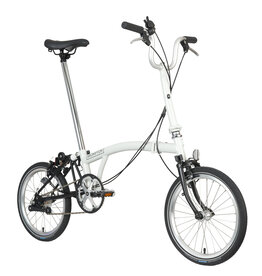 Brompton Brompton - Bike - A line 3-speed, Mid-rise HB, Ext SP, Papyrus White