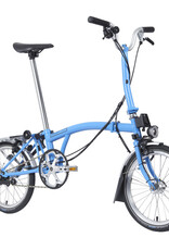 Brompton Brompton - Bike - C Line 3 Speed Archive Edition, Arctic Blue, M Handlebar, Rear Rack, Dynamo, Brooks Cambium