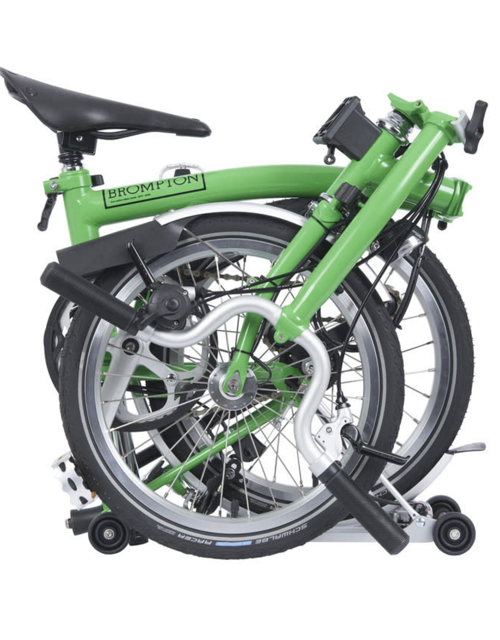 Brompton Brompton - Bike - C Line Archive Edition, Apple Green, M Handlebar, Rear Rack, 3 Speed, Dynamo, Brooks Cambium