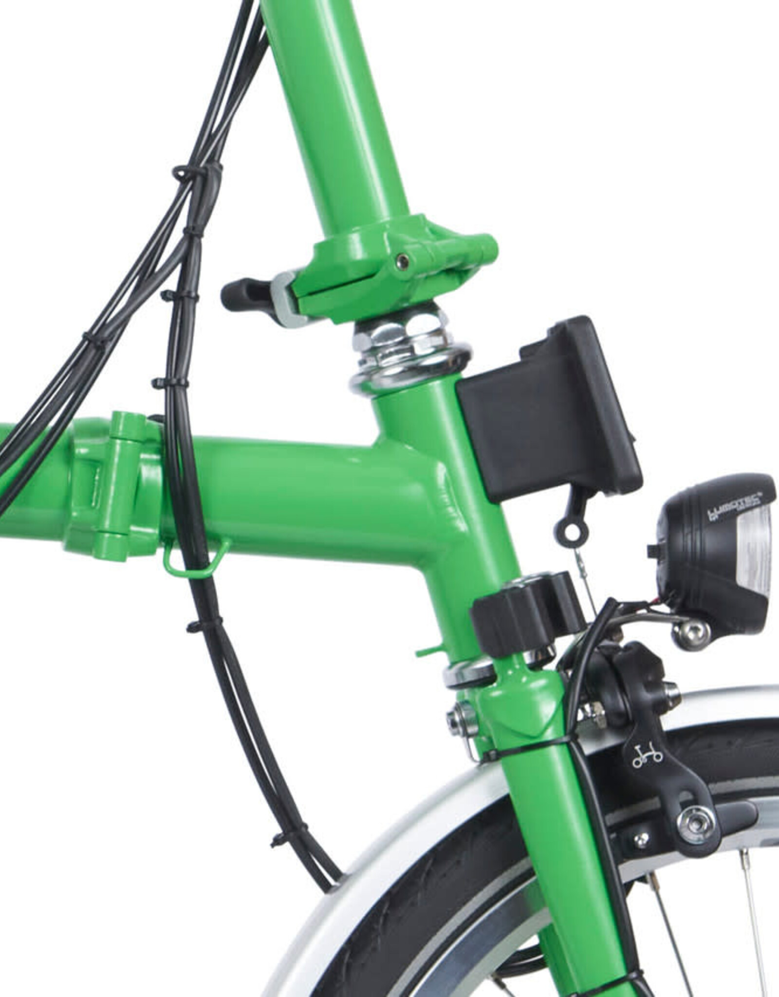 Brompton Brompton - Bike - C Line 3 Speed Archive Edition, Apple Green, M Handlebar, Rear Rack, Dynamo, Brooks Cambium