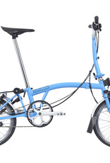 Brompton Brompton - Bike - C Line 3 Speed Archive Edition, Arctic Blue, M Handlebar, Rear Rack, Dynamo, Brooks Cambium