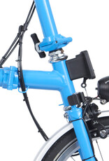 Brompton Brompton - Bike - C Line 3 Speed Archive Edition, Arctic Blue, M Handlebar, Rear Rack, Dynamo, Brooks Cambium