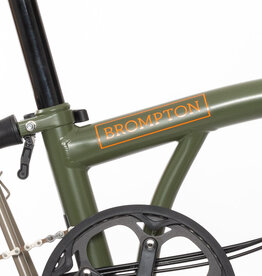 Brompton Brompton X - Bike - Bear Grylls C-line Explore, Olive Green, mid-rise, without luggage