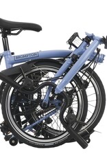 Brompton Brompton - Bike - C line 6 speed, Cloud Blue, M handlebar, Extended Seatpost, Black Edition