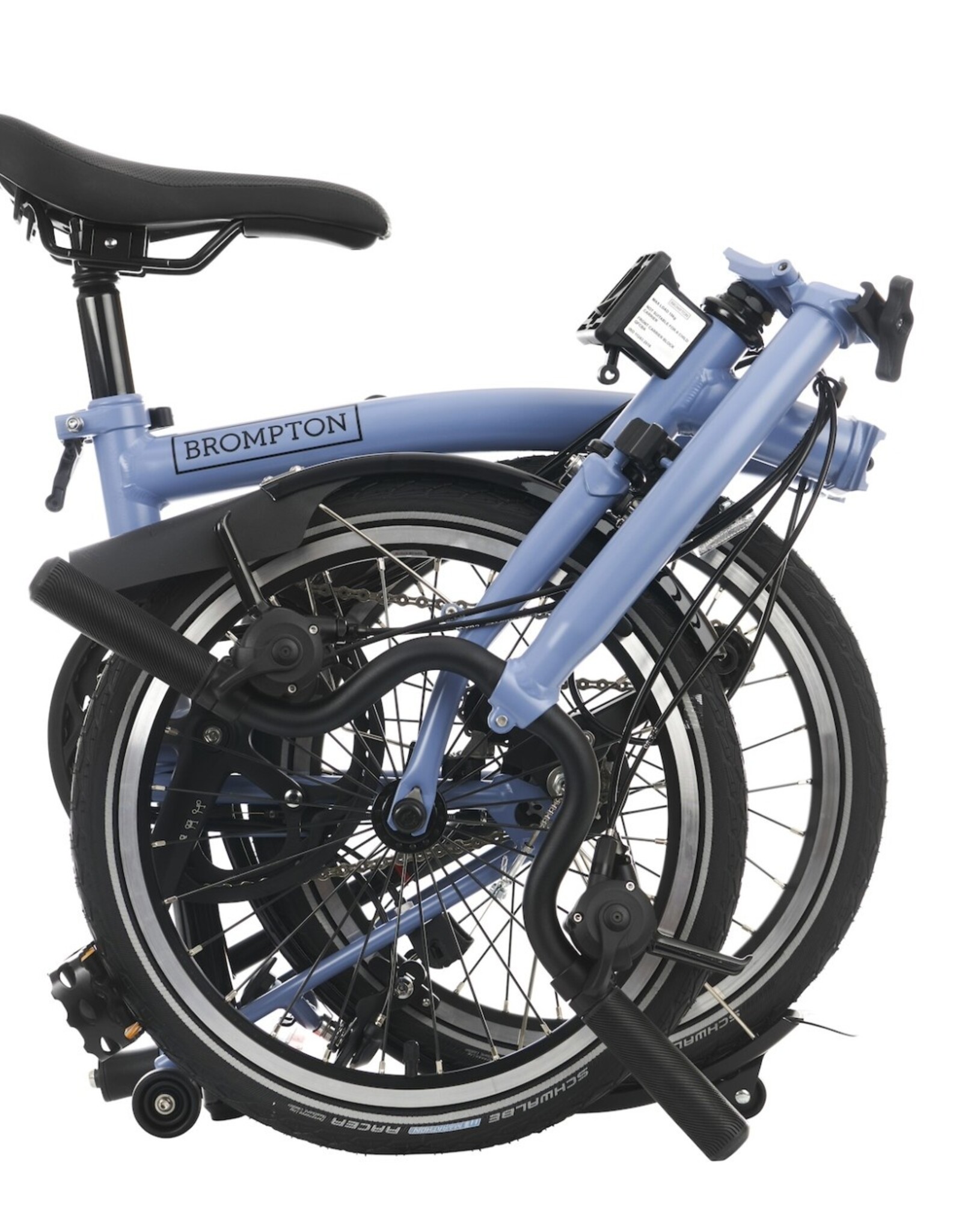 Brompton Brompton - Bike - C line 6 speed, Cloud Blue, M handlebar, Extended Seatpost, Black Edition