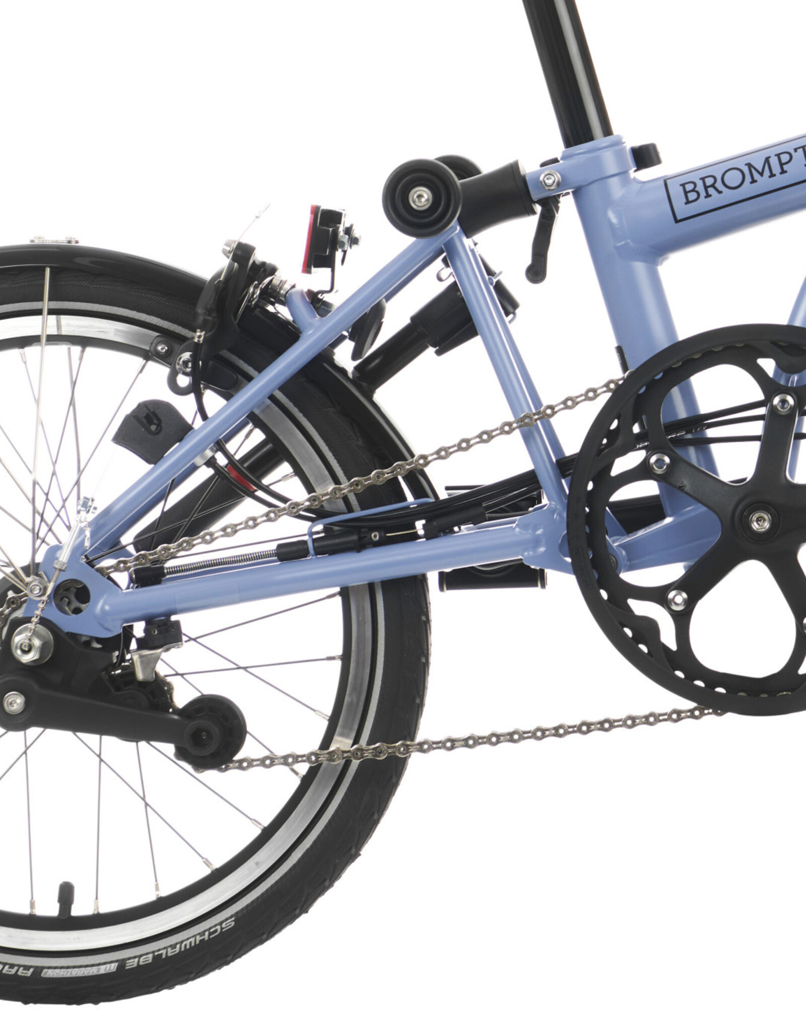Brompton Brompton - Bike - C line 6 speed, Cloud Blue, M handlebar, Extended Seatpost, Black Edition