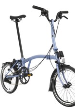 Brompton Brompton - Bike - C line 6 speed, Cloud Blue, M handlebar, Extended Seatpost, Black Edition