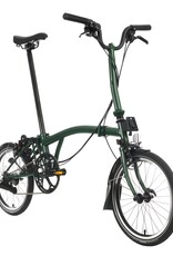 Brompton Brompton - Bike - C line Explore 6 Spd, Racing Green, M handlebar, Extended Seatpost, Brooks Cambium C17 Saddle