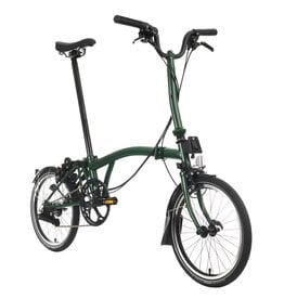 Brompton Brompton - Bike - C line 6 speed, Racing Green BE, M handlebar, Extended Seatpost, Brooks B17 Special Black/Copper saddle