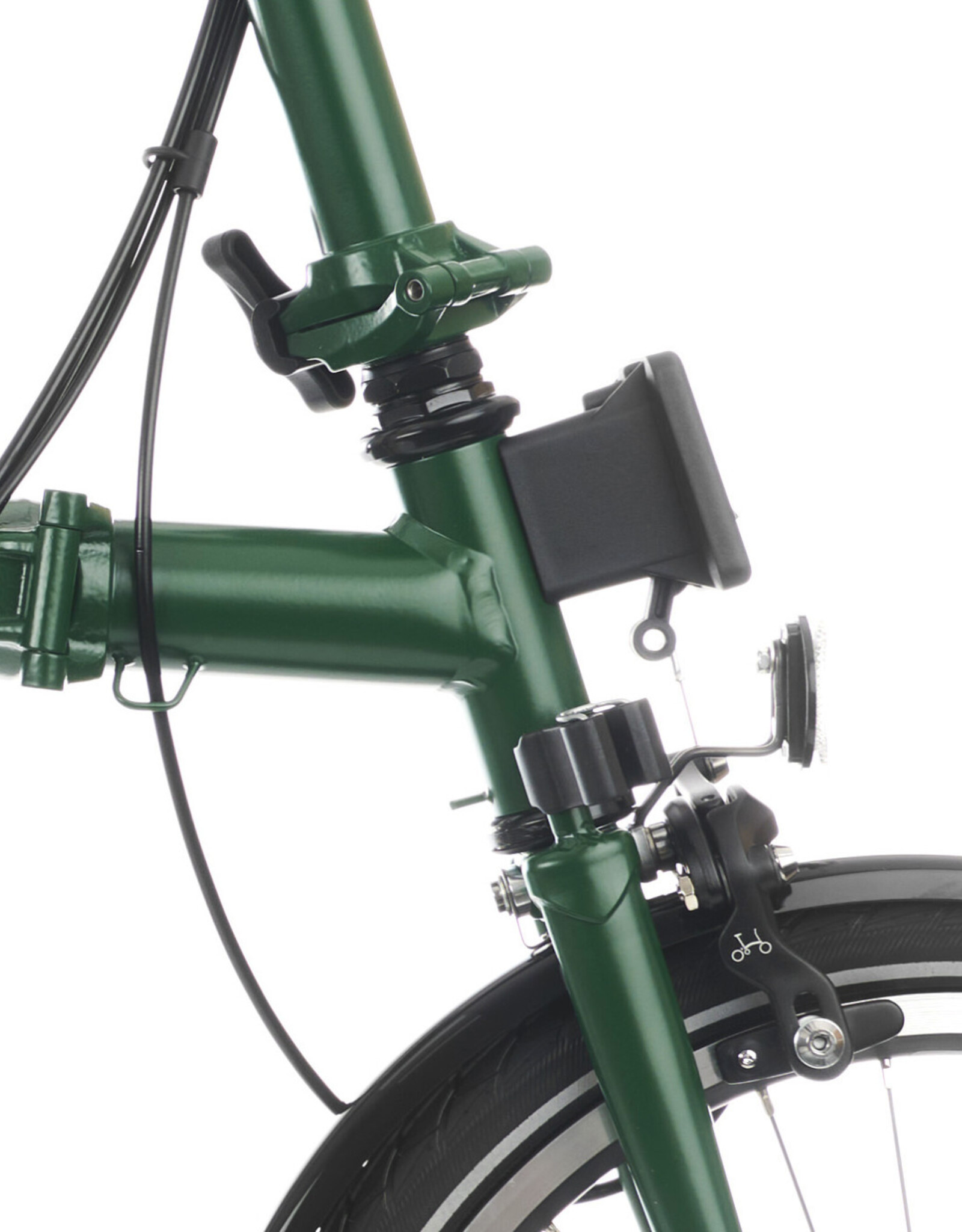 Brompton Brompton - Bike - C line 6 speed, Racing Green BE, M handlebar, Extended Seatpost, Brooks B17 Special Black/Copper saddle