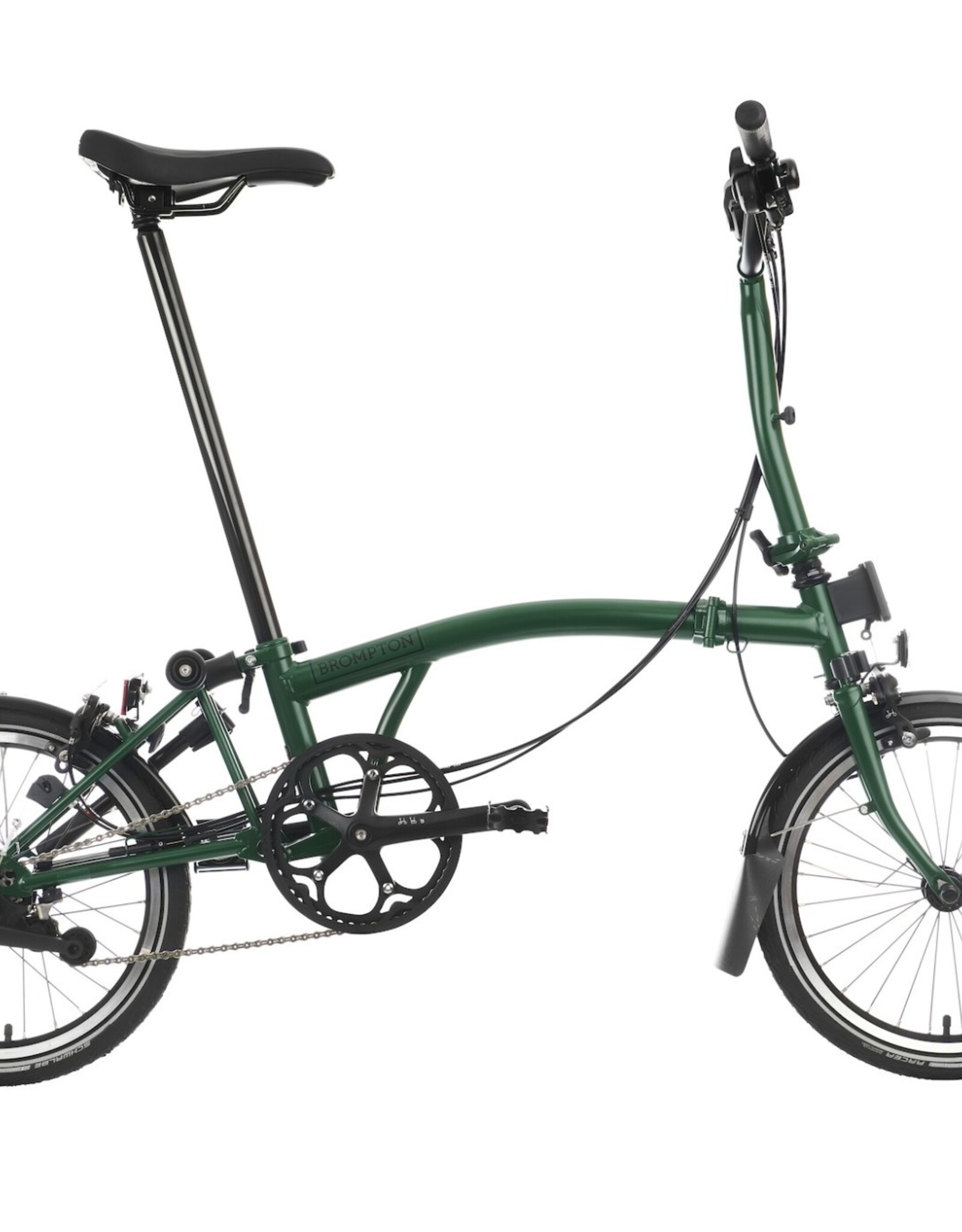 Brompton Brompton - Bike - C line Explore 6 Spd, Racing Green, M handlebar, Extended Seatpost, Brooks Cambium C17 Saddle