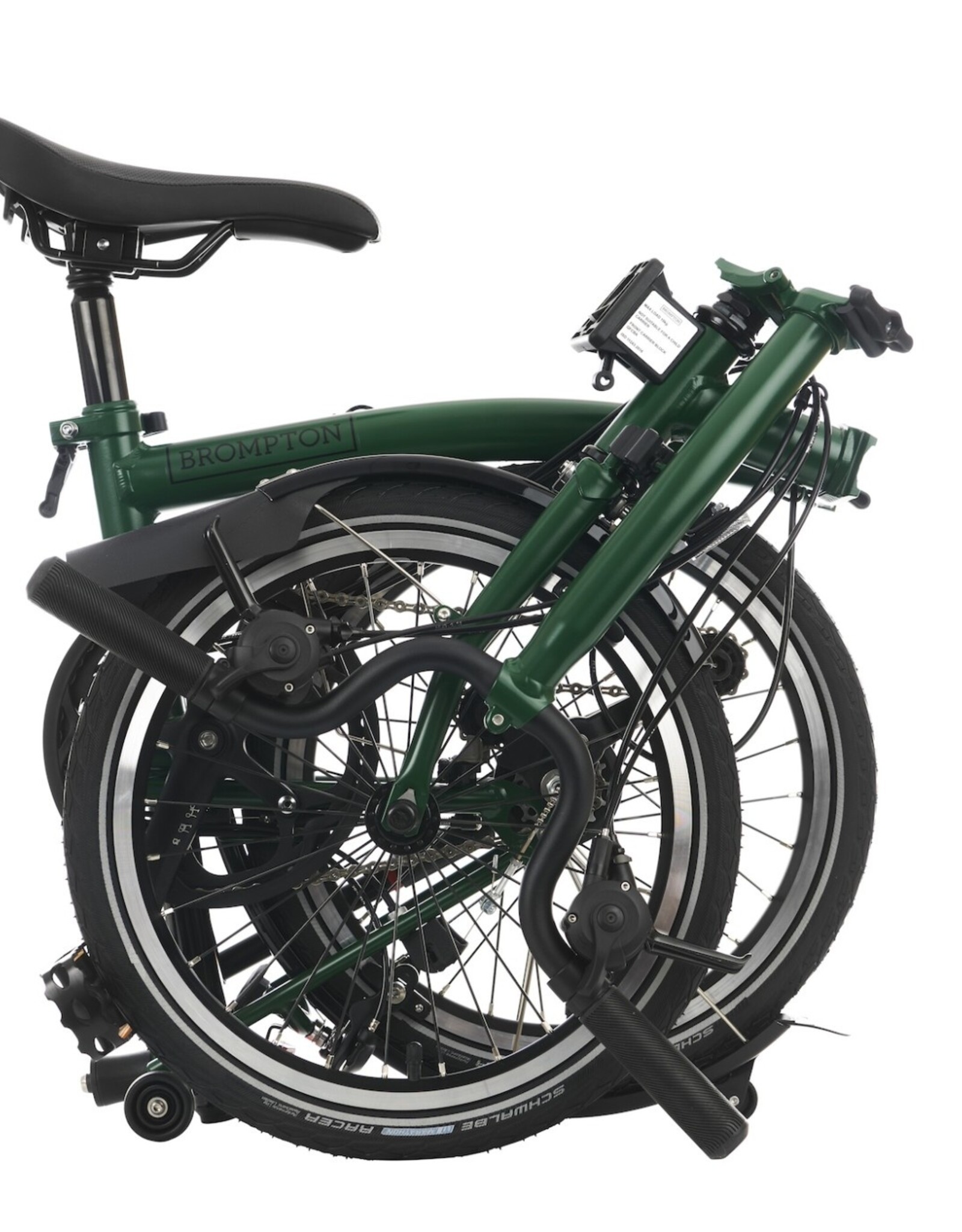 Brompton Brompton - Bike - C line 6 speed, Racing Green BE, M handlebar, Extended Seatpost, Brooks B17 Special Black/Copper saddle