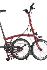 Brompton Brompton - Bike - C line 6 speed, House Red, H handlebar, Extended Seatpost, Black Edition