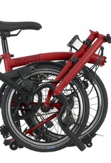 Brompton Brompton - Bike - C line 6 speed, House Red, H handlebar, Extended Seatpost, Black Edition