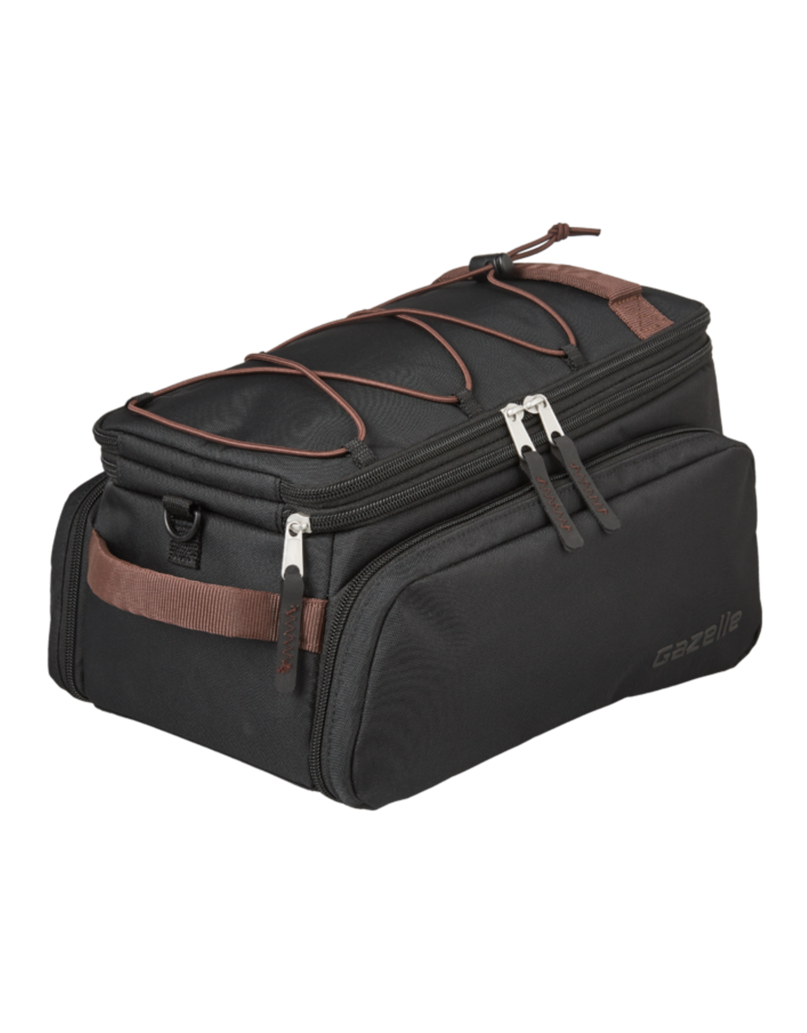 Gazelle Gazelle - Luggage - Rear Carrier Bag + MiK, 31 L, Black/Brown