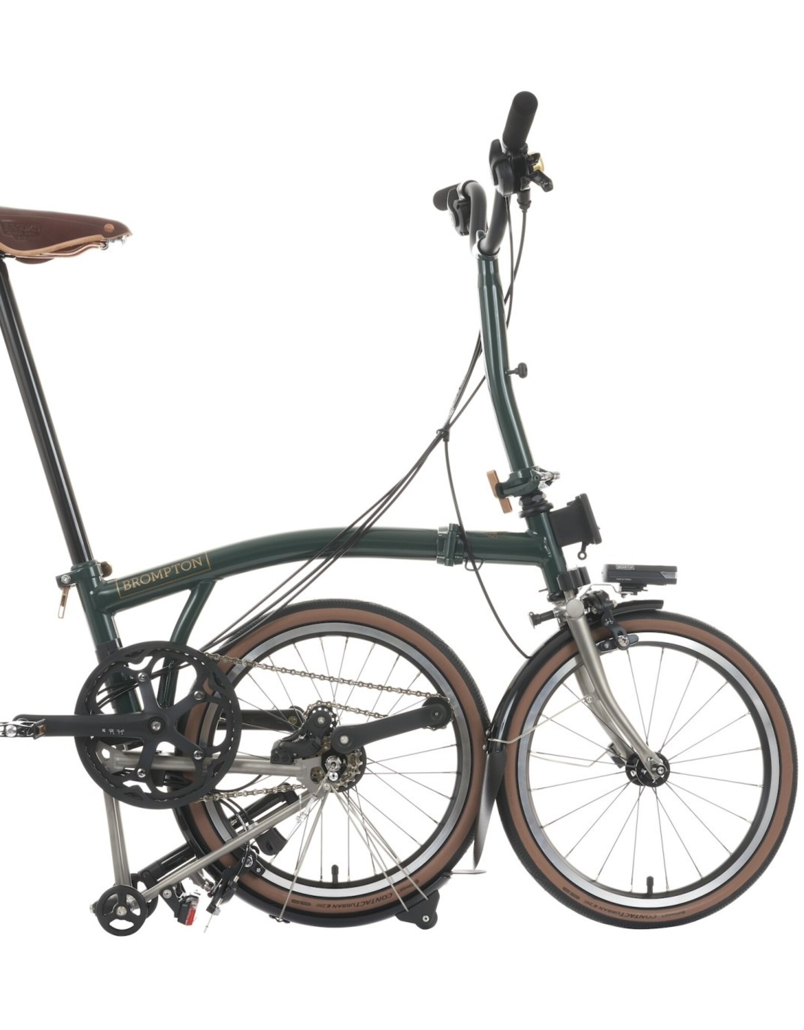 Brompton Brompton - Bike - P line 12 Spd, Ltd Ed. Bremont Cheaney, Brunswick Green, M type, B17 Special, Saddle Roll