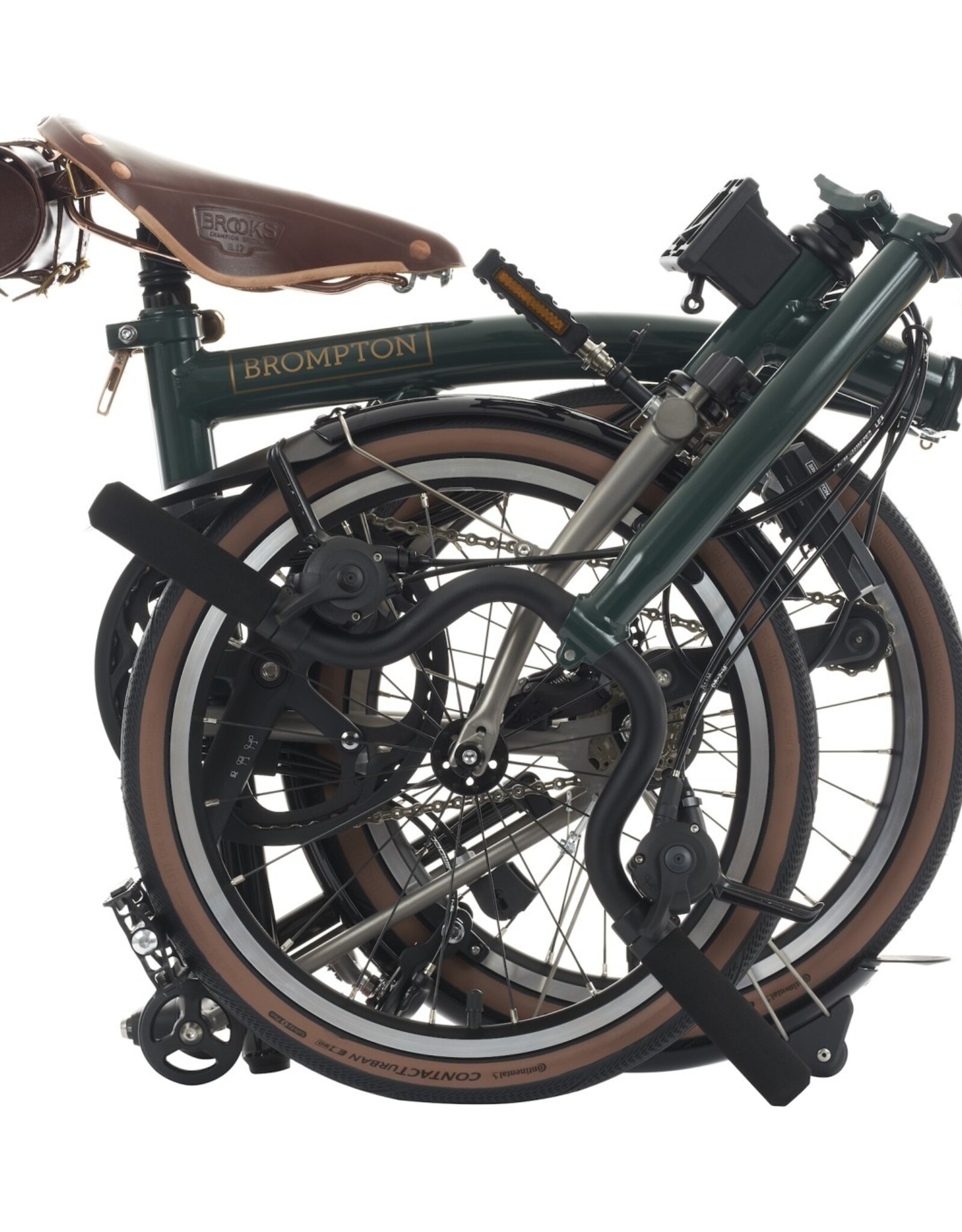 Brompton Brompton - Bike - P line 12 Spd, Ltd Ed. Bremont Cheaney, Brunswick Green, M type, B17 Special, Saddle Roll