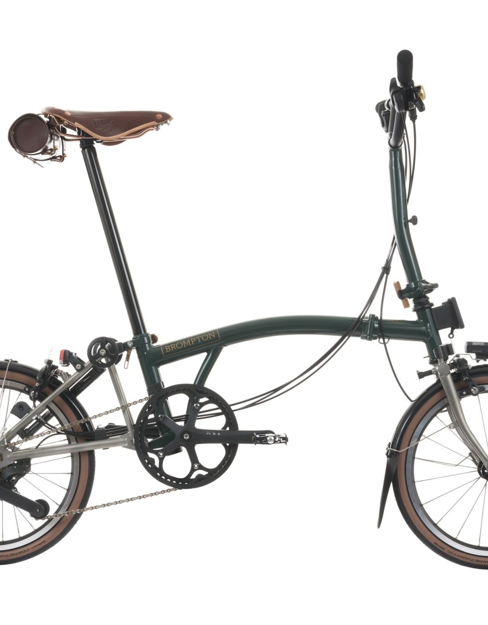 Brompton Brompton - Bike - P line 12 Spd, Ltd Ed. Bremont Cheaney, Brunswick Green, M type, B17 Special, Saddle Roll