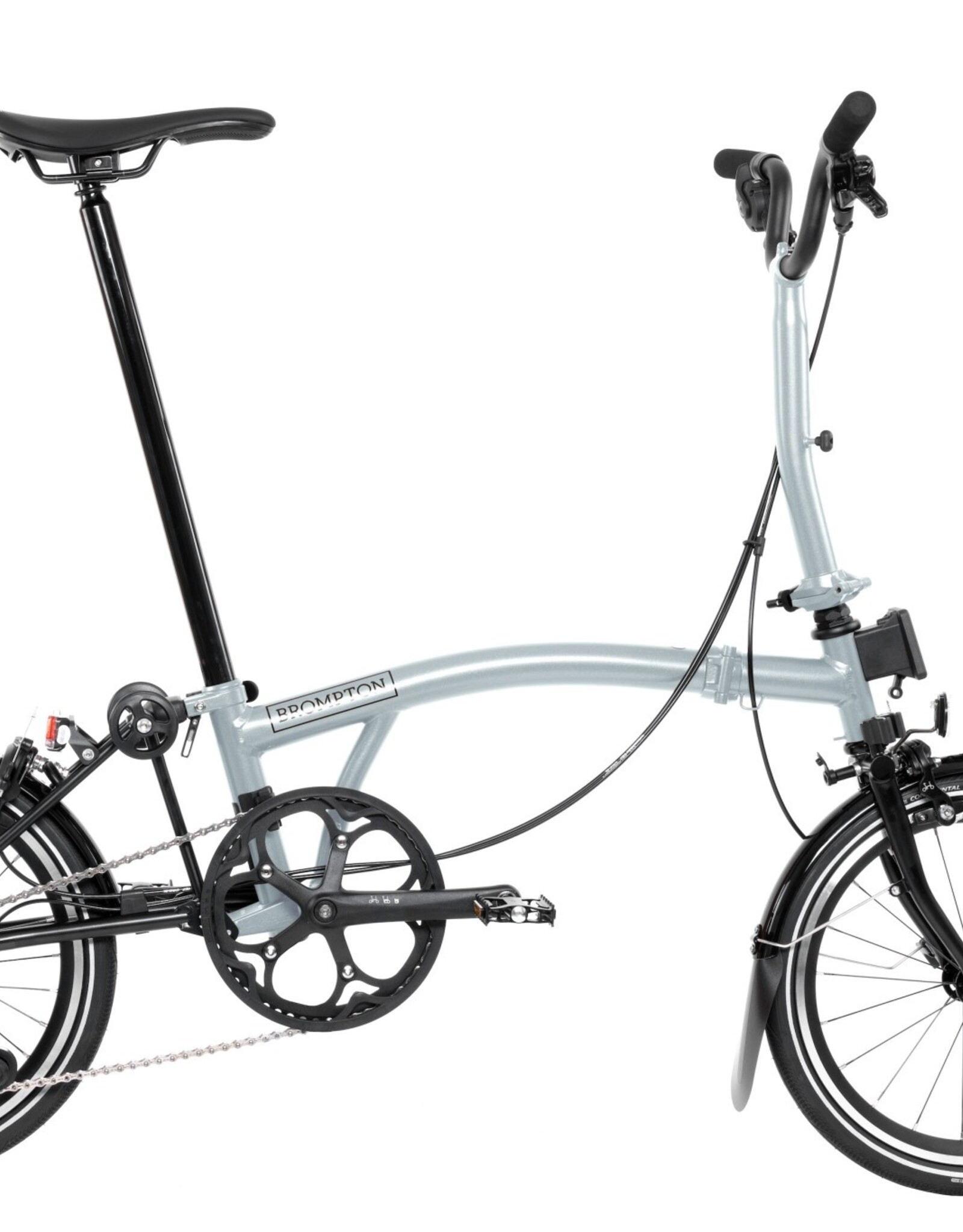 Brompton Brompton - Bike - P line Explore, 12 speed, M Handlebar, Lunar Ice