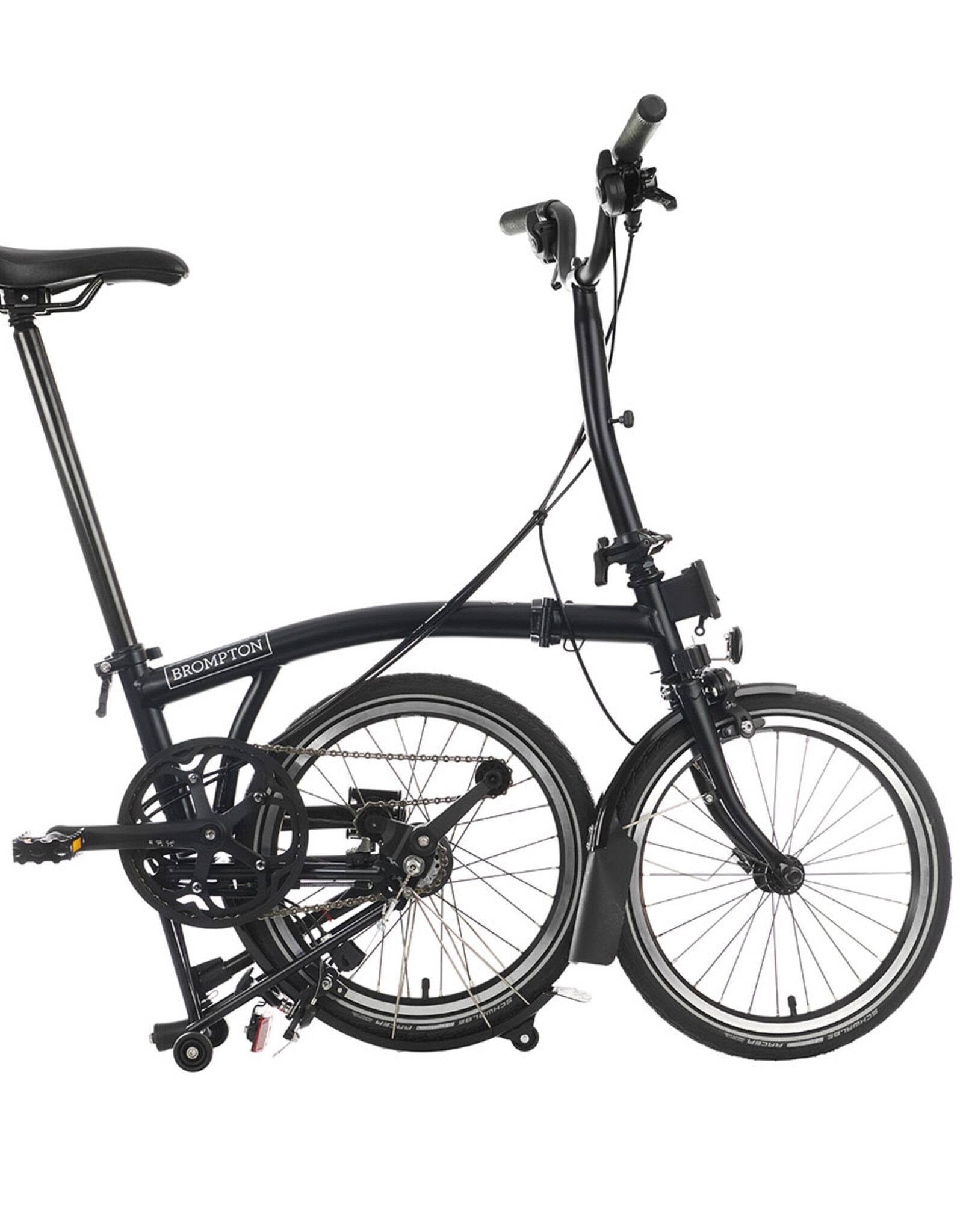 Brompton Brompton - Bike - C line Explore, Matte Black (BE), M Handlebar, Standard Seatpost, Standard Width Brompton Saddle