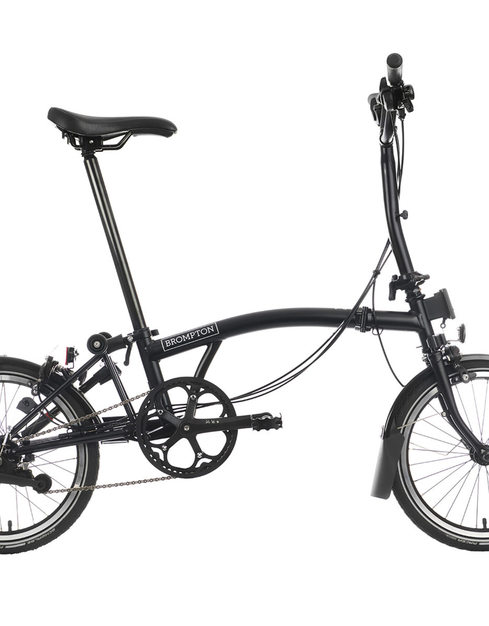 Brompton Brompton - Bike - C line Explore, Matte Black (BE), M Handlebar, Standard Seatpost, Standard Width Brompton Saddle