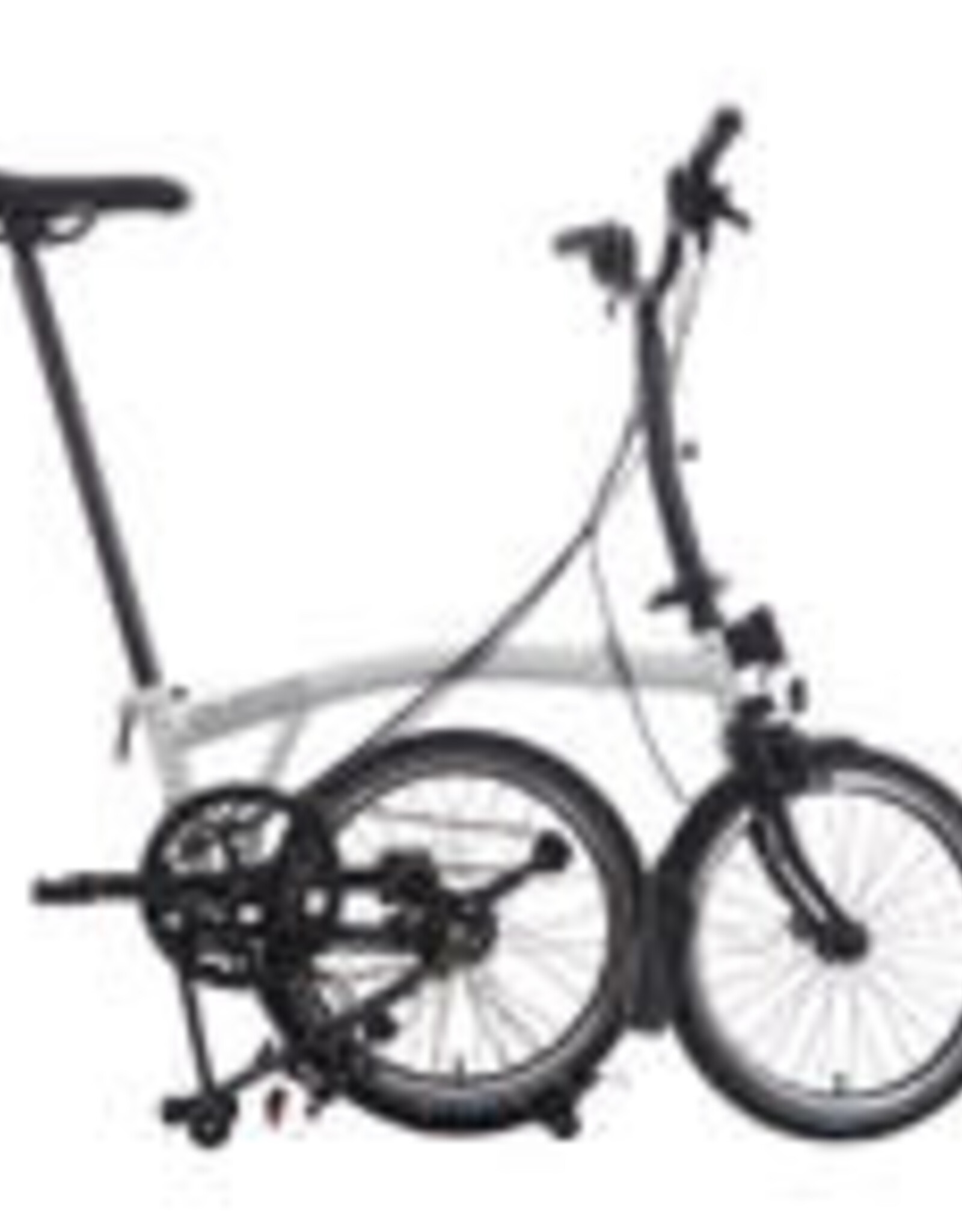 Brompton Brompton - Bike - C Line Explore, Papyrus White, Black Edition, Mid-rise handlebar, Extended Seatpost, Brompton Saddle