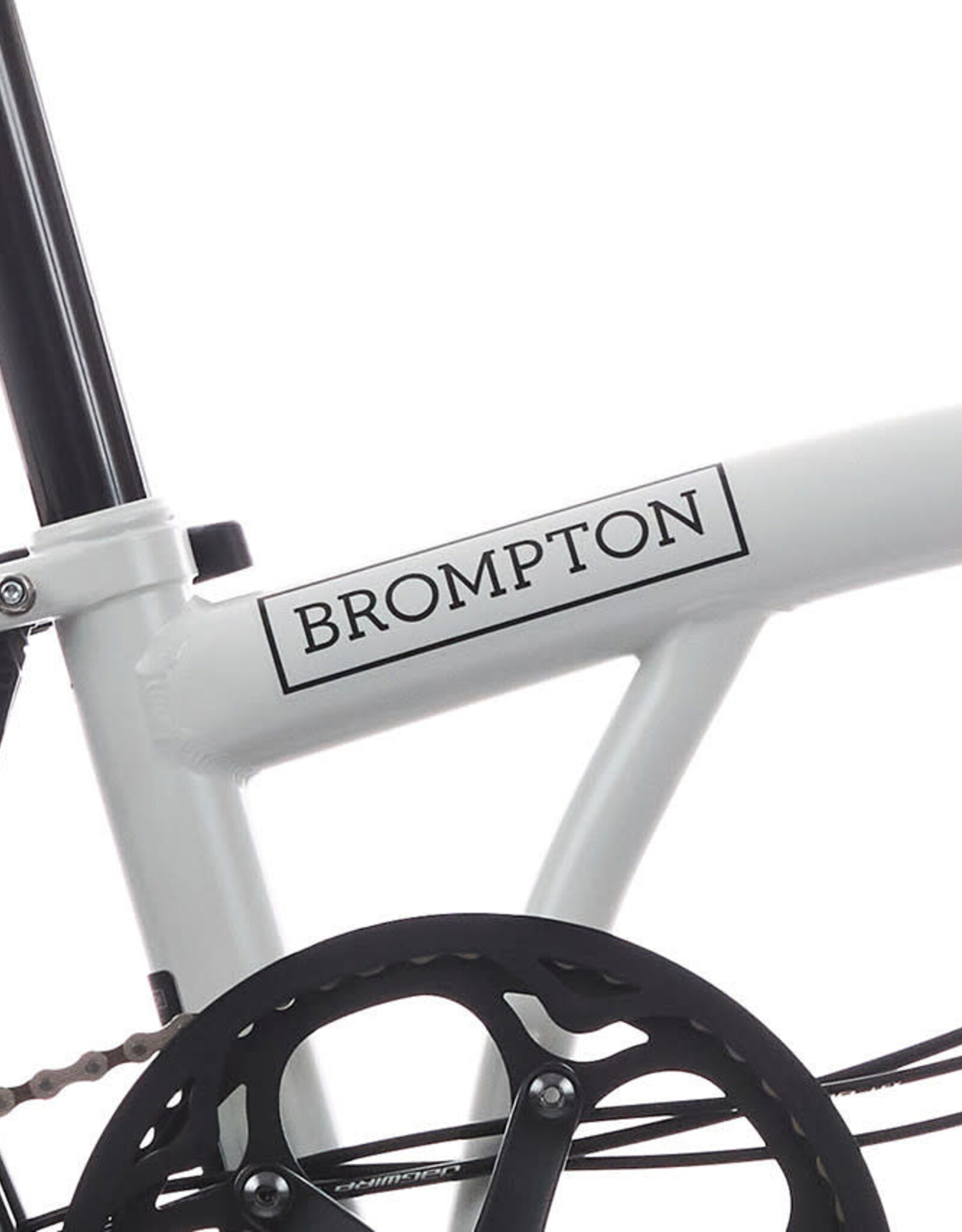 Brompton Brompton - Bike - C Line 6-speed, Mid-rise HB, Ext SP, 147mm Brompton Saddle, Papyrus White