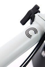 Brompton Brompton - Bike - C Line Explore, Papyrus White, Black Edition, Mid-rise handlebar, Extended Seatpost, Brompton Saddle