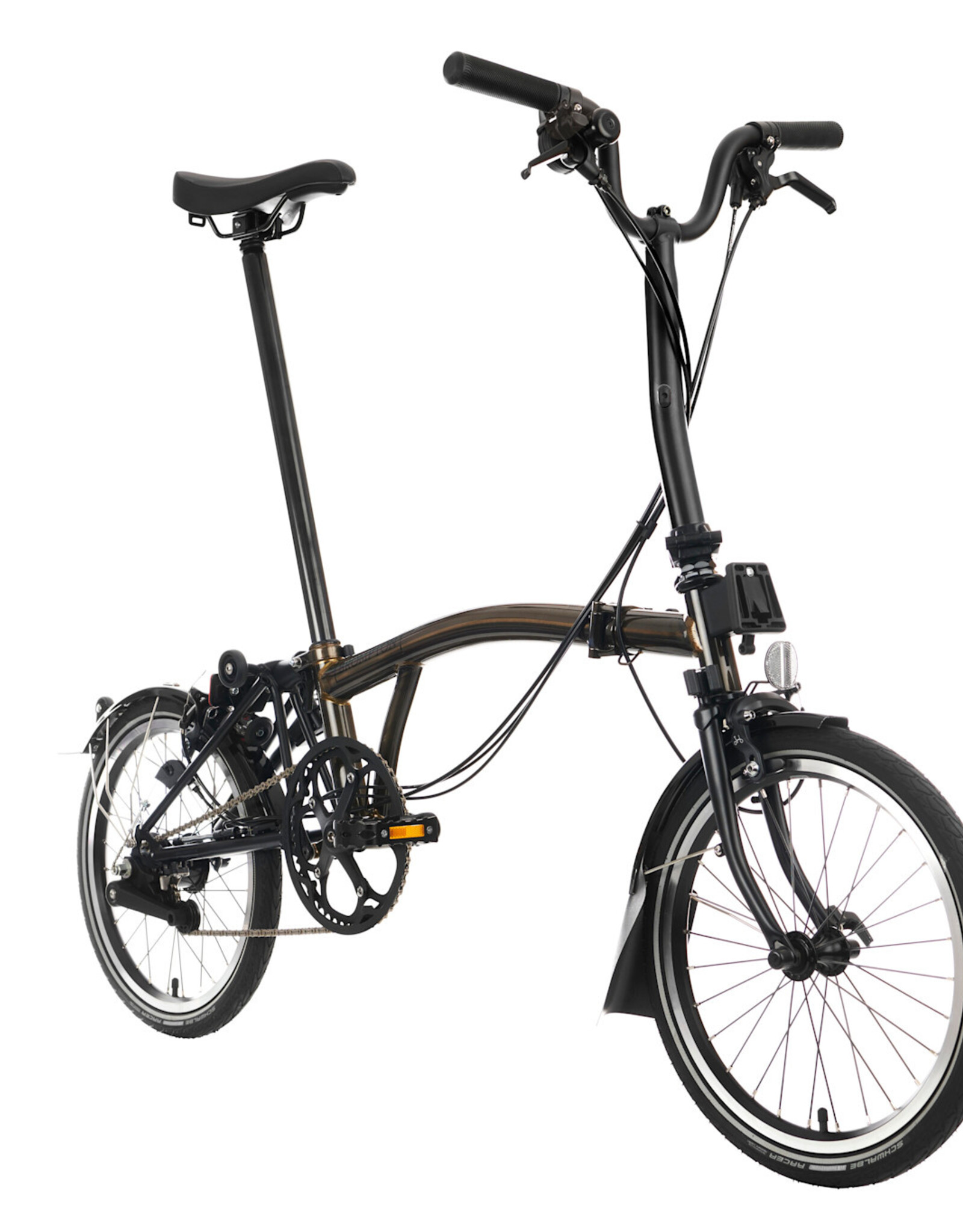 Brompton Brompton - Bike - C Line 6-speed, Mid-rise HB, Extended Seatpost, Std 147mm Brompton Saddle, Black Lacquer BE