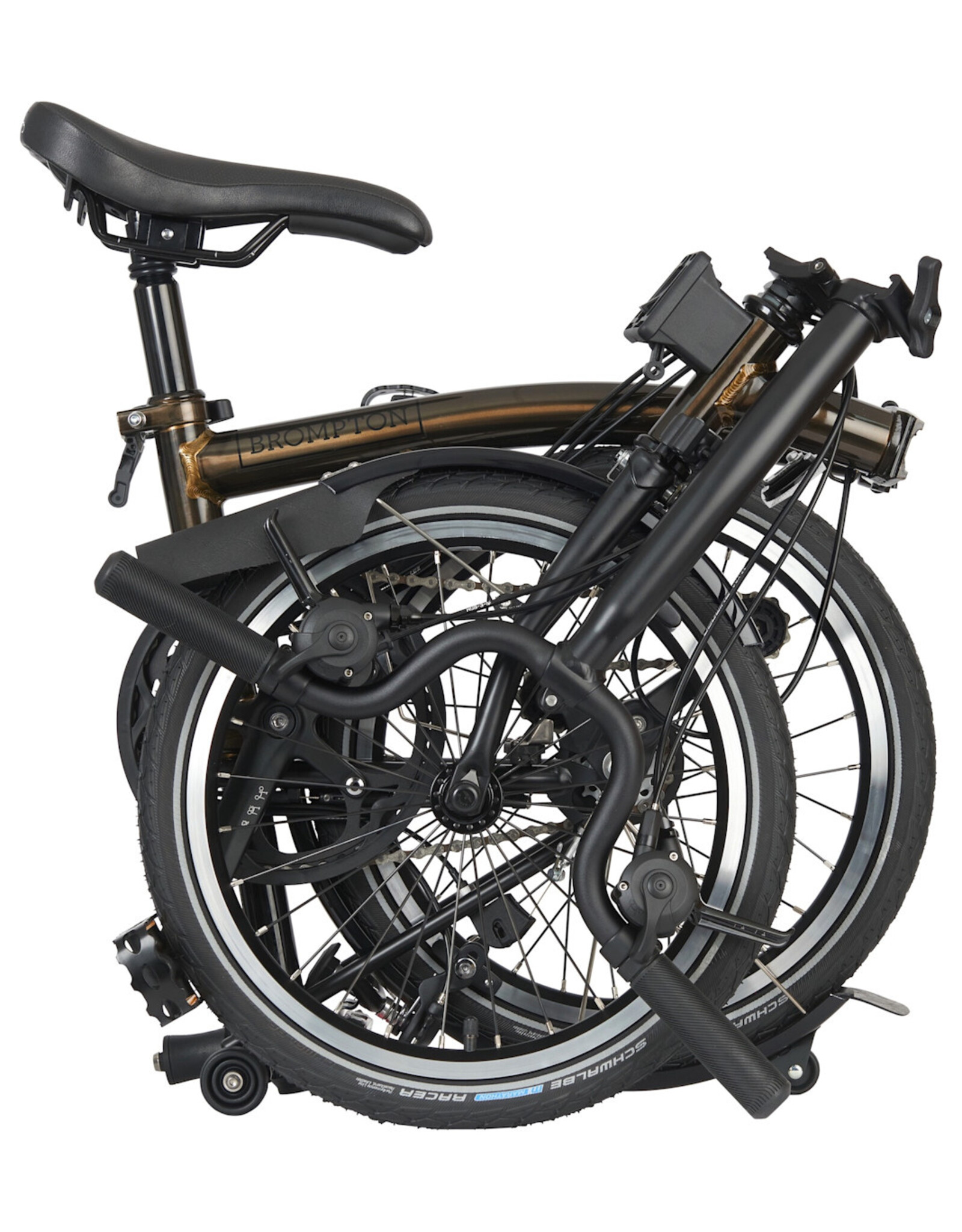 Brompton Brompton - Bike - C Line 6-speed, Mid-rise HB, Extended Seatpost, Std 147mm Brompton Saddle, Black Lacquer BE